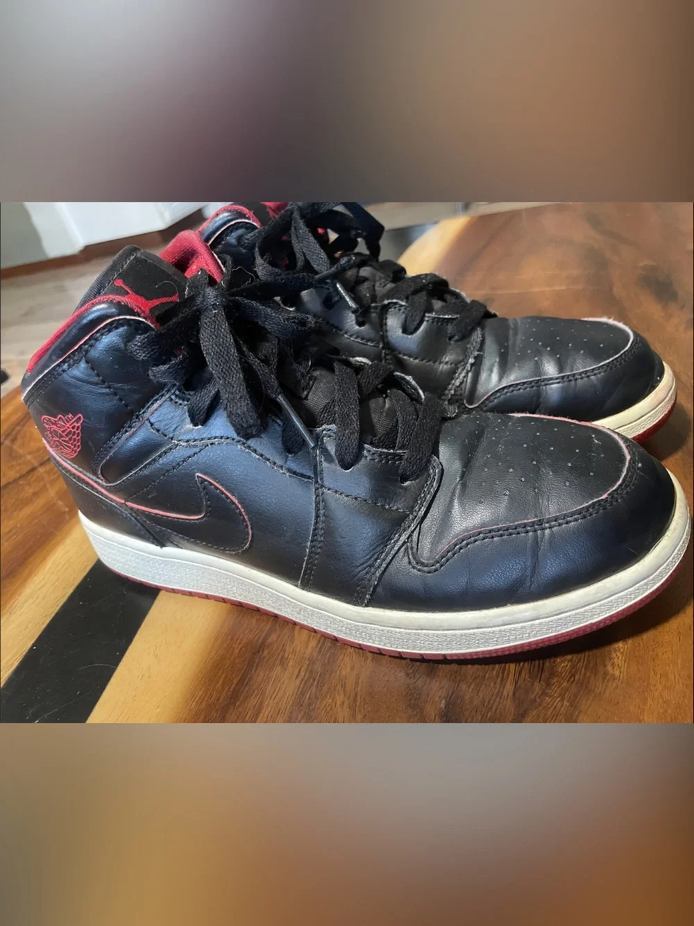 2016 Air Jordan 1 Mid “Black Red” “Lance Mountain Bred” Sneakers 6.5Y